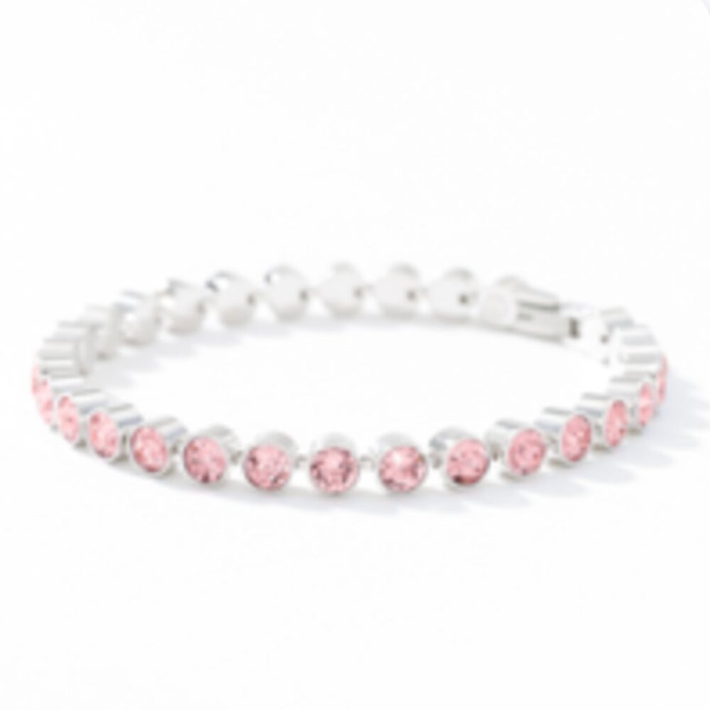 Mini Ice Bracelet, Light Rose, Touchstone Crystal by Swarovski